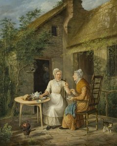 Die Dorfklatschweiber, ca. 1828 von Rolinda Sharples