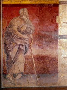 Ein Philosoph, Detail (Fresko) von Roman