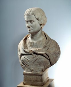 Kunst des antiken Rom: Büste der Melitine, Priesterin der Mutter der Götter in Piraeus. Skulptur um 162. Paris, Louvre