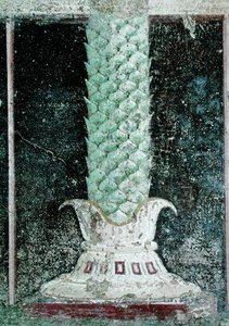 Basis einer Säule im Stil eines Palmstamms, Detail aus einem Tablinium mit ägyptischen Malereien, ca. 27-14 v. Chr. von Roman