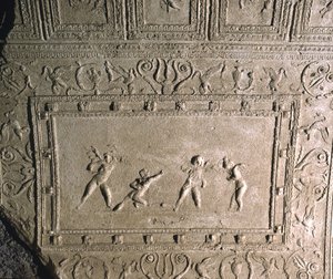 Deckenverzierung aus dem Cryptoportico von Nero, Palatin-Hügel, Rom von Roman