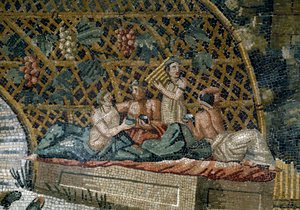Detail des Nilotischen Mosaiks von Preneste (Palestrina) aus dem Heiligtum der Göttin Fortuna Primigenia, 80 v. Chr.