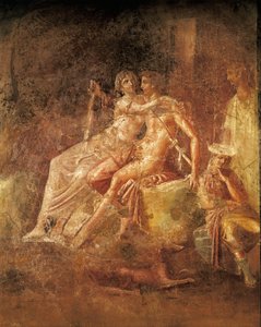 Fresko, das Ares und Aphrodite darstellt, Haus des Citharisten, Pompeji, Italien