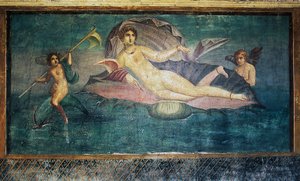 Fresko, das Venus darstellt, Haus der Venus in der Muschel, Pompeji (Unesco-Welterbeliste) von Roman