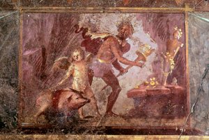 Fresko aus der Villa der Mysterien, Pompeji von Roman