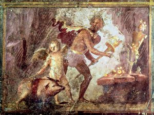 Fresko aus der Villa der Mysterien, Pompeji