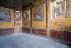 Freskierter Raum der Villa dei Vettii, Römische archäologische Stätte von Pompeji (UNESCO-Welterbestätte) von Roman