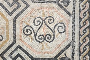 Geometrisches Muster aus der Via San Rocchino Domus, 2. Jahrhundert n. Chr.