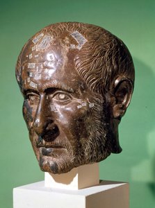 Kopf von Trajanus Decius (201-251) aus Samisegetuza, Rumänien
