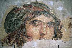 Kopf eines Zigeunermädchens, aus Belkis (heute Zeugma), Südosttürkei von Roman