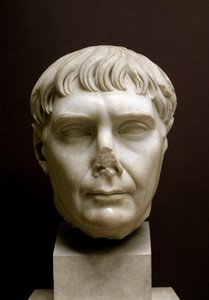 Kopf des Kaisers Trajan, 2. Jahrhundert (Marmorskulptur) von Roman