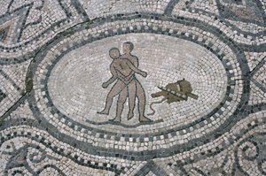 Herkules und Antäus, vom Boden des 