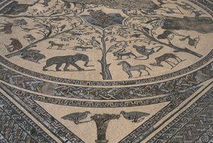Haus des Orpheus, Orpheus umgeben von wilden Tieren (Detail)