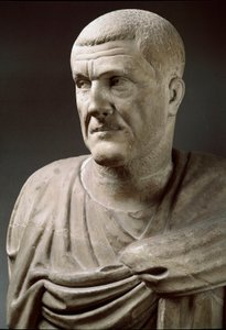 Marmorstatue des Kaisers Maximinus Thrax (173-238) - Rom, Musei Capitolini - Büste des Kaisers Maximinus Thrax von Roman
