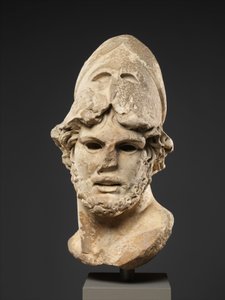 Marmorkopf eines griechischen Generals, ca. 100 n. Chr. (Marmor, Pentelisch) von Roman