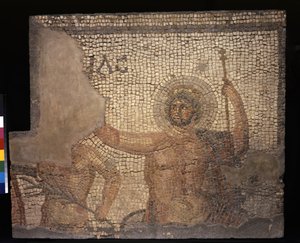 Mosaik aus dem Haus des Menander mit Zeus