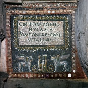 Mosaik des Grabes von Pomponio Hylax, Rom
