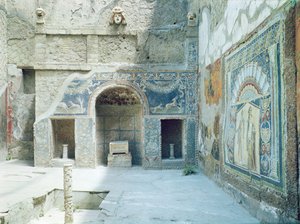 Freiluft-Triklinium des Hauses von Neptun und Amphitrite von Roman