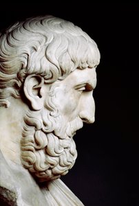 Porträt von Epikur (341-270 v. Chr.), griechischer Philosoph