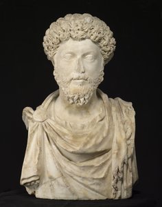 Porträt des Kaisers Marcus Aurelius, spätes 2. Jahrhundert von Roman