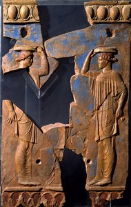 Relief aus dem Bereich des Apollo-Tempels, Palatin-Hügel, Rom (Terrakotta) von Roman