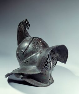 Römische Antike: Gladiatorenhelm verwendet während Kämpfen. Fundort Pompeji von Roman