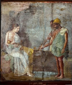 Römische Kunst: „Danae und sein Sohn Perseus werden von Fischern am Strand von Seriphe gefunden“ (Fresko aus Pompeji)