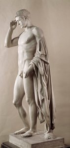 Römische Kunst: Statue des römischen Kaisers Augustus (Octavian) (63 v. Chr.-14 n. Chr.). Paris, Louvre Museum von Roman