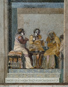 Römische Kunst: Eine Hexe und die Zubereitung eines Zaubertranks