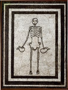 Römische Kunst: Skelett mit Askos von Roman