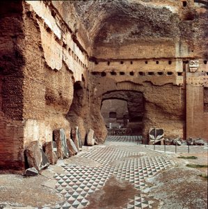 Römische Kunst: Ansicht des Caldariums der Caracalla-Thermen in Rom von Roman