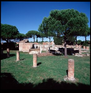 Römische Kunst: Ansicht der Ruinen des Campo della Magna Mater, Region IV von Roman
