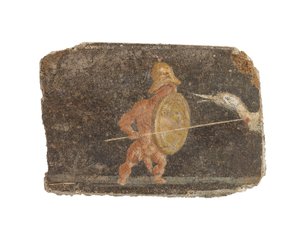Römisches Wandmalereifragment, ca. 1.-2. Jahrhundert von Roman
