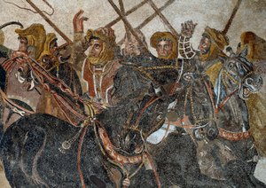 Die Schlacht von Issos, gewonnen von Alexander dem Großen gegen Darius