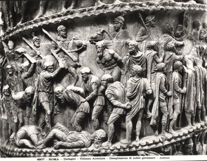 Die Enthauptung deutscher Adliger, Detail von der Säule des Marcus Aurelius
