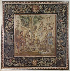 Das Urteil des Paris, aus dem Haus des Atriums, Antiochia, ca. 115 n. Chr. von Roman