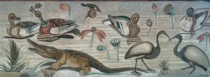 Tiere im Nil, aus dem Haus des Fauns, Pompeji von Roman