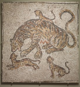 Tigerin und Junge, ca. 300 n. Chr. von Roman