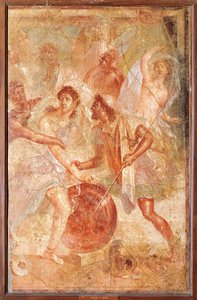 Odysseus und Diomedes erkennen Achilles, verkleidet als die weibliche Pyrrha, unter den Töchtern des Lykomedes auf Skyros
