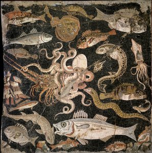 Unterwasserwesen, Kopie eines hellenistischen Originals (Mosaik) von Roman