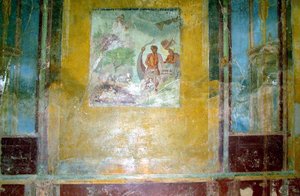 Wandmalerei aus dem Haus des tragischen Dichters