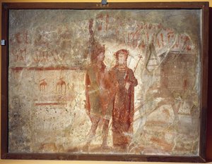 Werkstattschild und Wahlanzeigen, Pompeji, Italien 70-79 n. Chr.