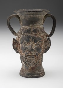 Schwarze Janusvase