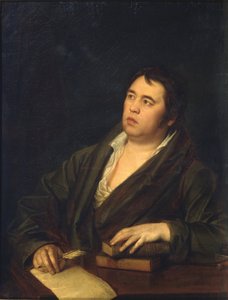 Porträt des Dichters Iwan A. Krylow 1769-1844, 1812 von Roman Maximovich Volkov