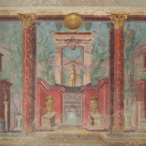 Wandmalerei aus dem Cubiculum einer Villa in Boscoreale