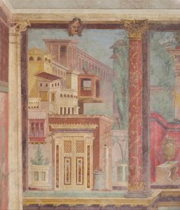 Wandmalerei aus dem Cubiculum einer Villa in Boscoreale von Roman Republican Period