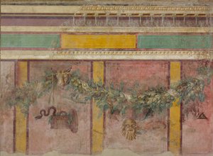 Wandmalerei aus der Exedra einer Villa in Boscoreale, ca. 50-40 v. Chr.