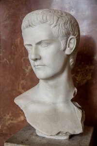 Büste des Kaisers Caligula (12 - 41 n. Chr.) Marmor von Roman Roman