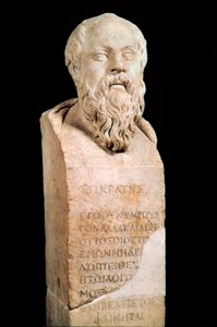Büste des Sokrates (470 v. Chr. - 399 v. Chr.) Griechischer Philosoph. Rom, Musei Capitolini.