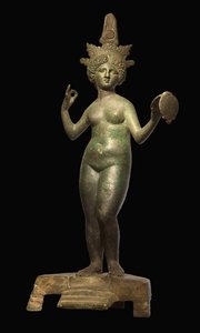 Komm zum Spiegel. Bronzeskulptur, Libanon, römische Ära. Musée de La Castre, Cannes von Roman Roman